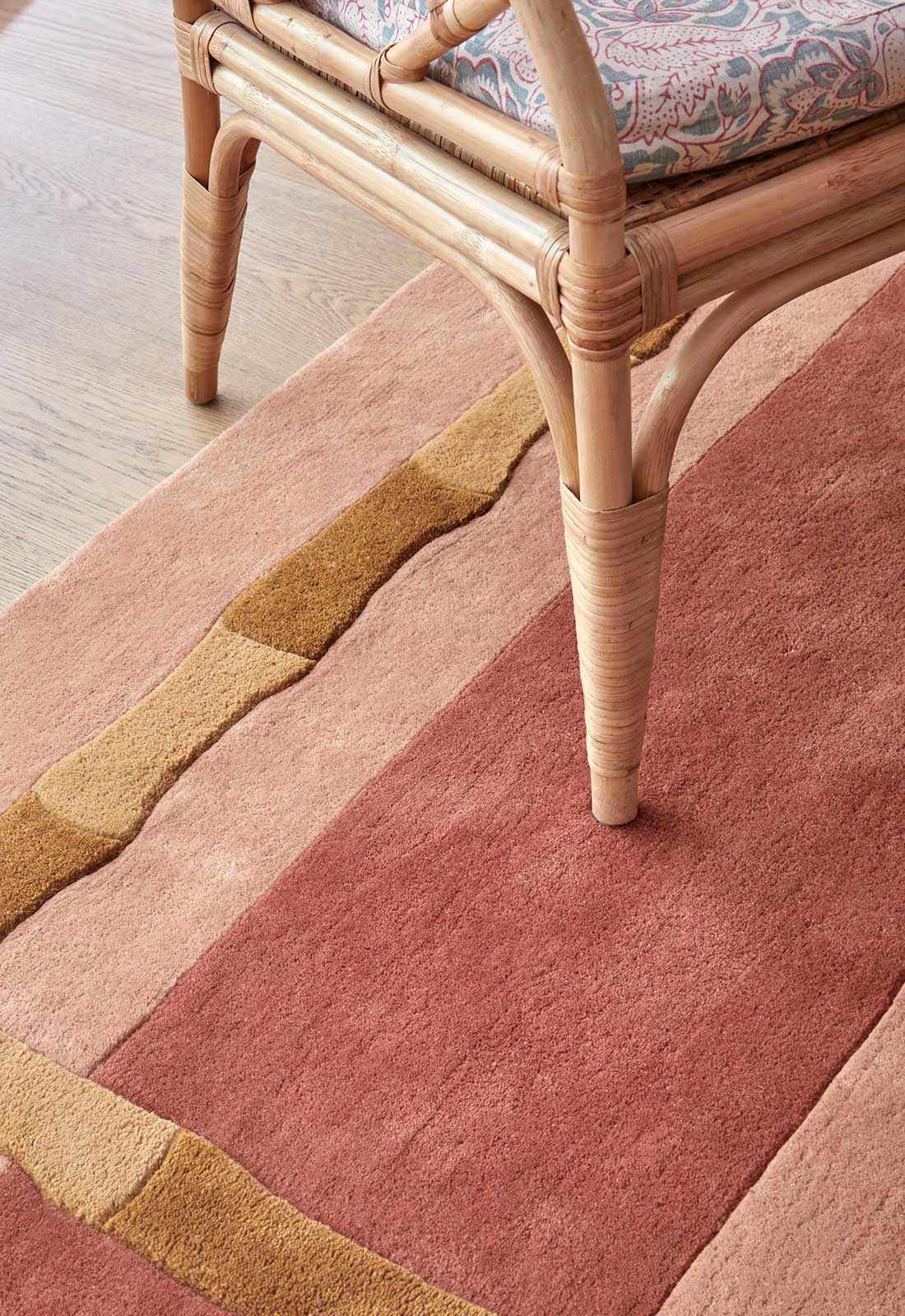 Alice Crawley Bamboo Stripe Terracotta Sample