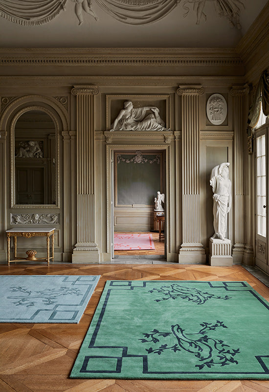 Chinoiserie Parrot Green Sample