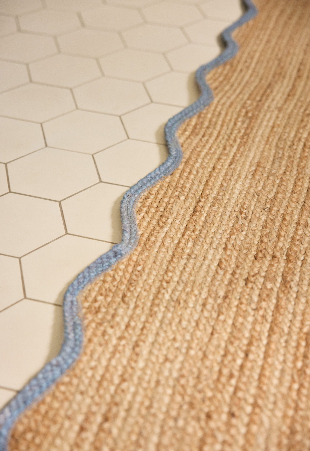 Scallop Jute Misty Blue