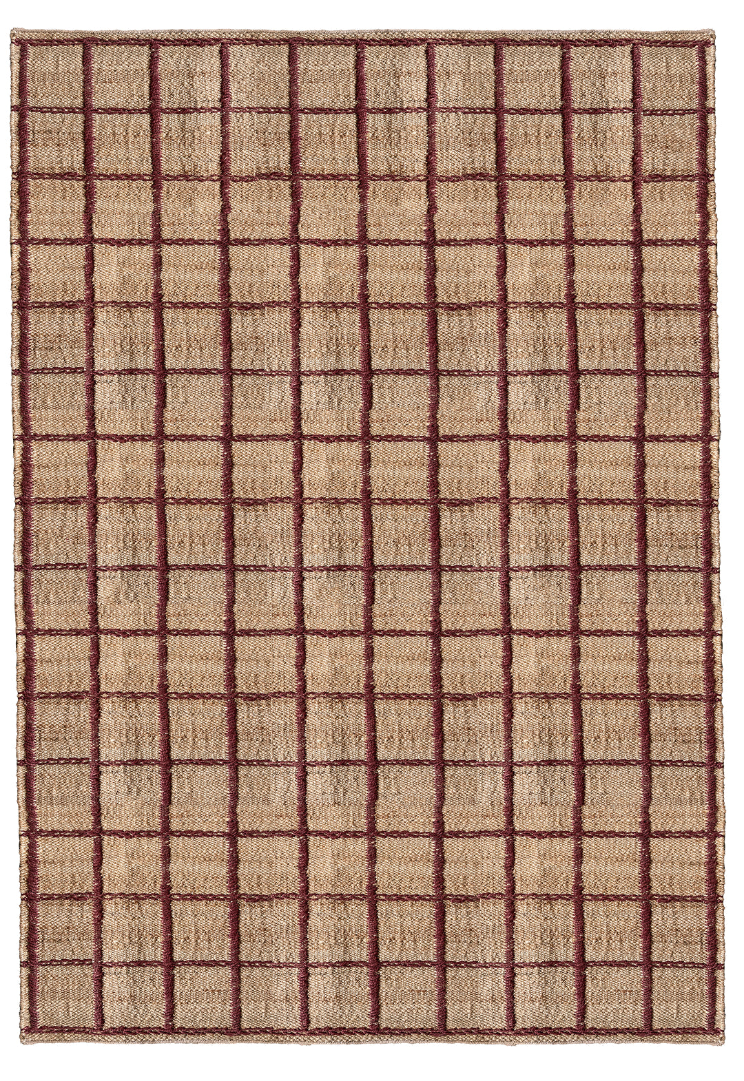 Strata Braided Jute Burgundy