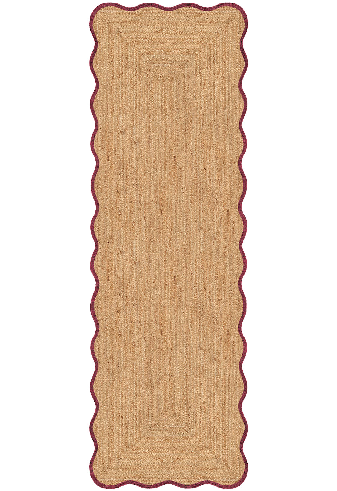 Scallop Jute Burgundy