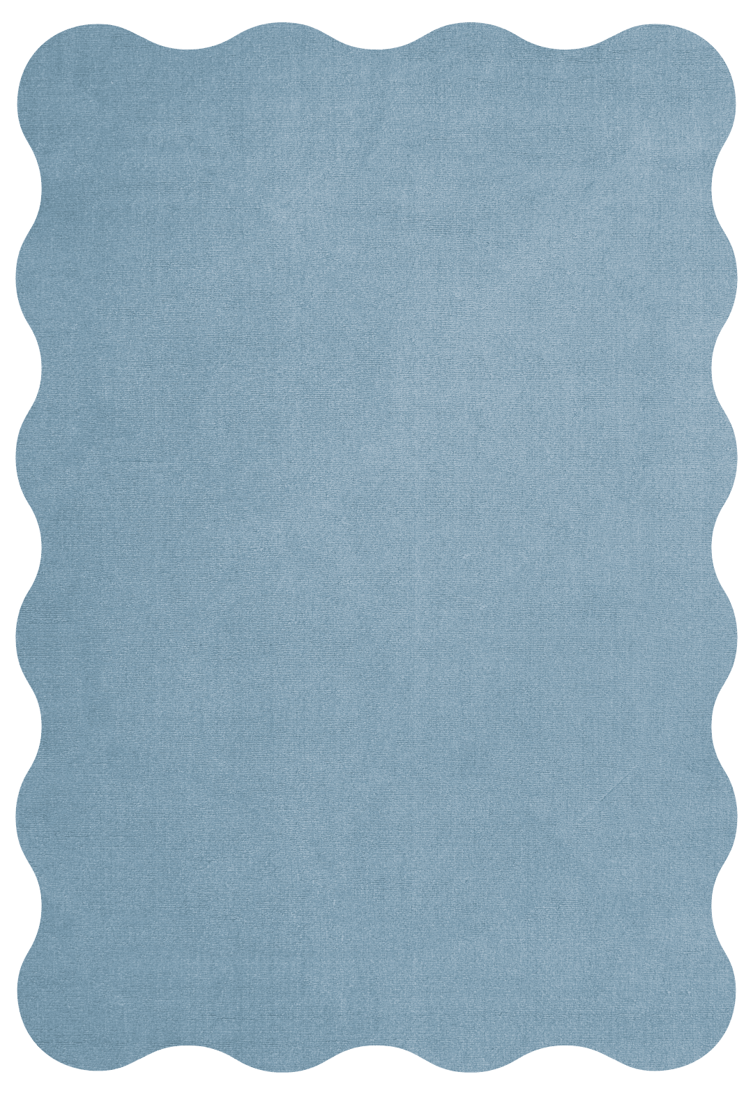 Scallop Wool Rug Light Blue | | Layered
