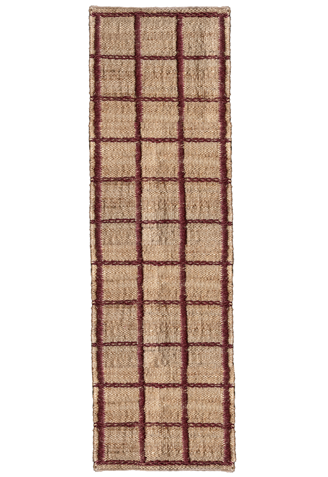 Strata Braided Jute Burgundy