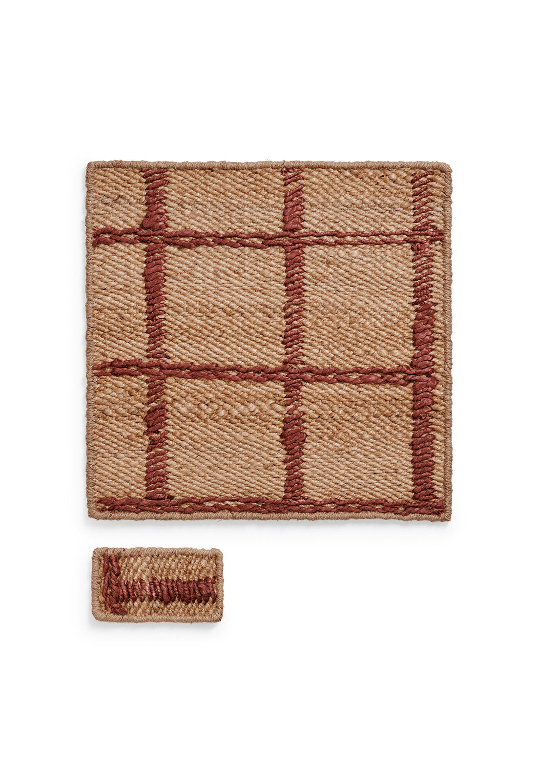 Strata Braided Jute Burgundy Sample